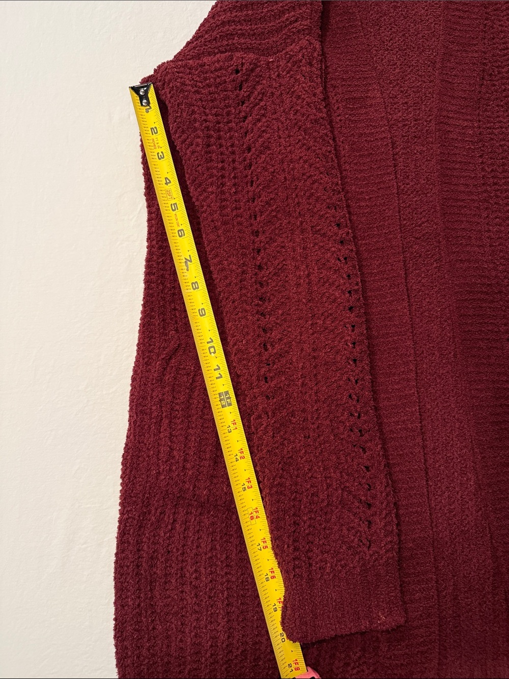 Love Tree Women's Open Front Chunky Knit Maroon Cardigan Size Small NWOT - Picture 10 of 11
